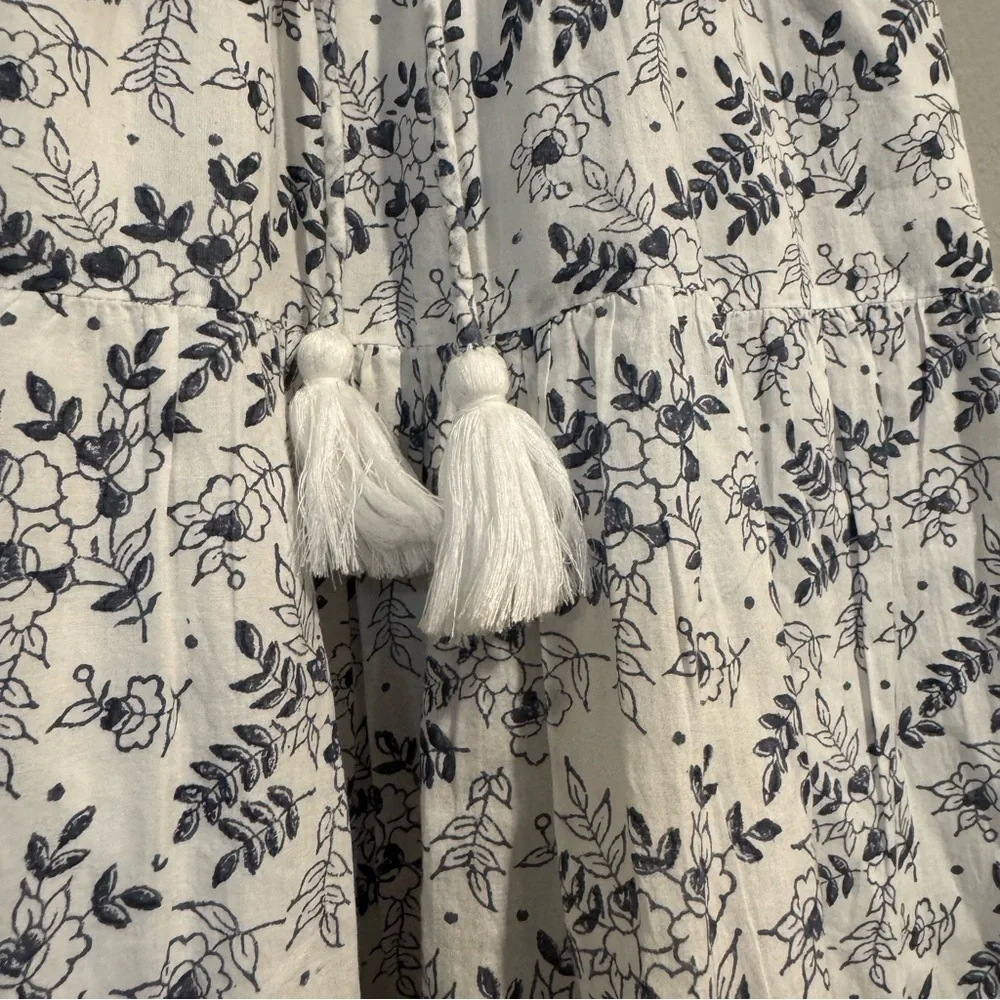 Cleobella Floral Tiered Midi Skirt Organic Cotton Boho XS - Picture 3 of 7